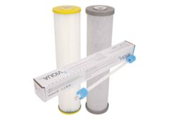 Twin 20″ x 4.5″ Filters (Silver Carbon for Rainwater) +Viqua UV lamp. #01