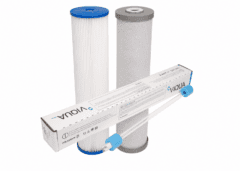 Twin 20″ x 4.5″ Filters (Silver Carbon for Rainwater) +Viqua UV lamp. #01