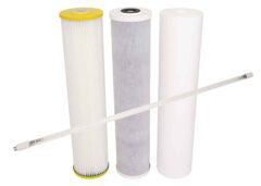Triple 20" x 4.5" Filter Cartridges (KX Carbon for Mains Water) + Philips UV lamp #11