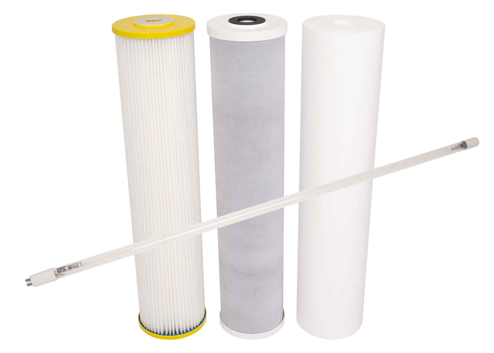 Triple-20-x-4.5-rainwater-filter-cartridges-with-KX-carbon-+-Philips-UV-lamp.