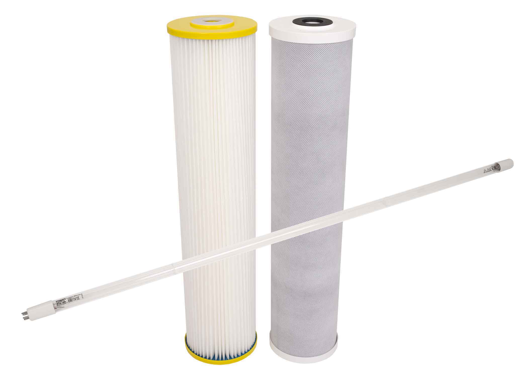 Twin-20-x-4.5-rainwater-filter-cartridges-with-KX-carbon-block-+-Philips-UV-lamp