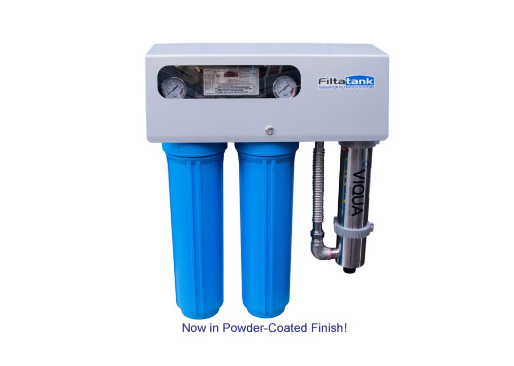 Twin Cartridge Outdoor Rainwater Filtration System with UV #75