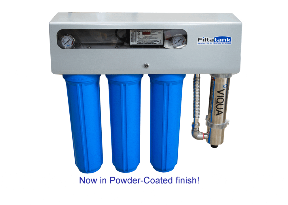 Triple Cartridge Outdoor Rainwater Filtration with UV #78