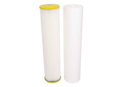 Twin 20" x 4.5" Filter Cartridges 10-Micron Poly Pleated & 5-Micron Poly Spun #16