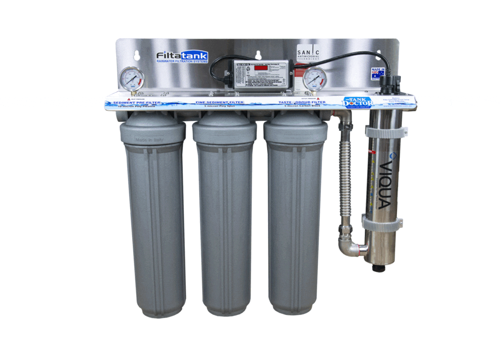 Triple Cartridge Sanic Rainwater Filtration with UV #74