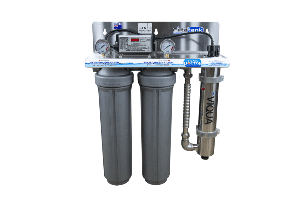 Twin Cartridge Sanic Rainwater Filtration with UV #73
