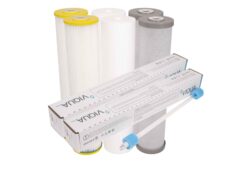 Triple 20″ x 4.5″ Filters (Silver Carbon for Rainwater)+ Viqua UV lamp x 2 Sets. #03